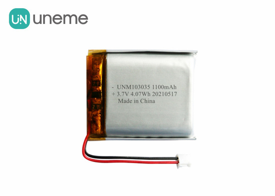 3.7v 1100 mah 리튬-폴리머 전지 / 딥 사이클 재충전이 가능한 리포 배터리 103035